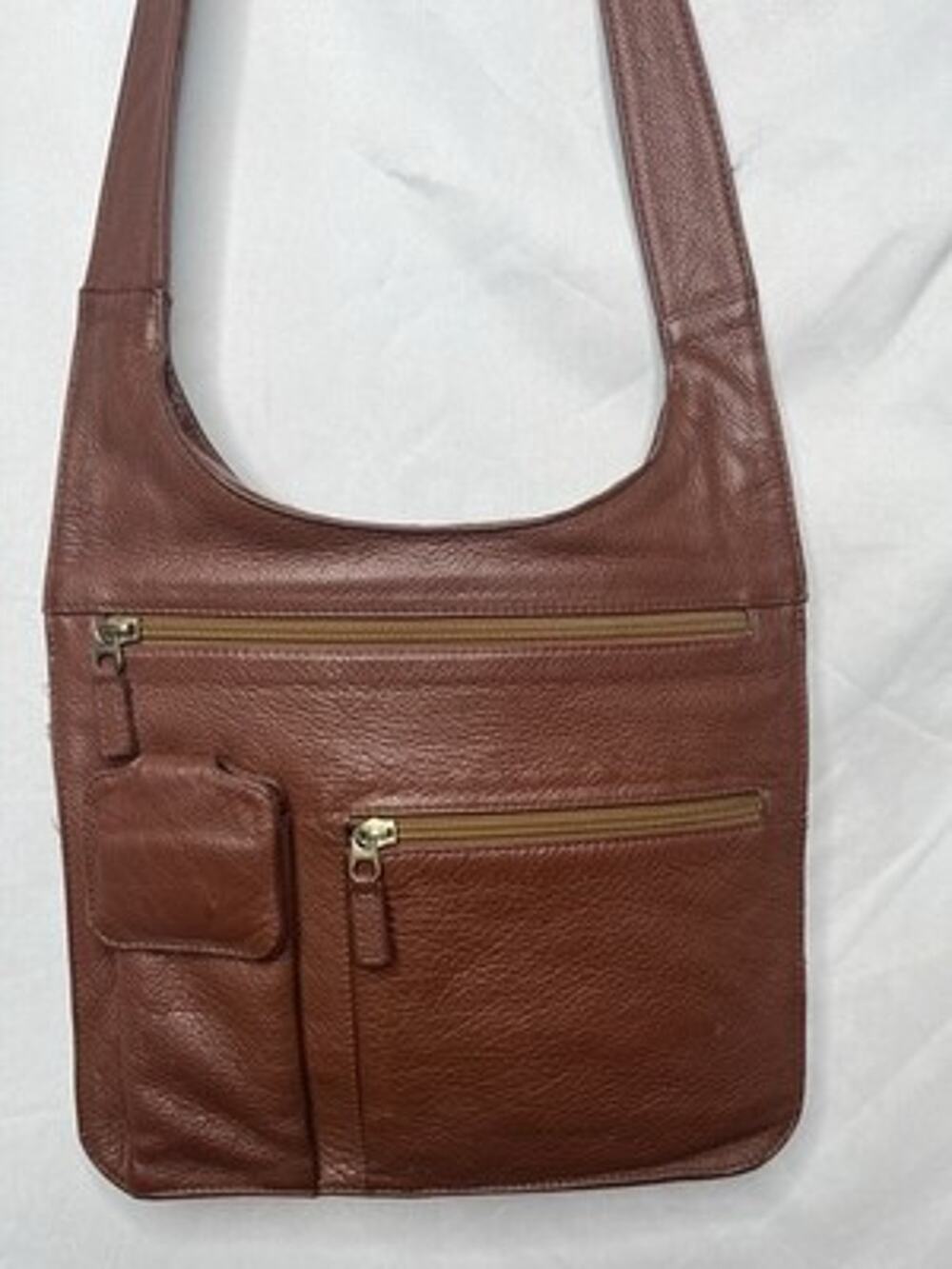 JP Ourse & CIE Leather Traveler Messenger Crossbody Shoulder Bag Purse